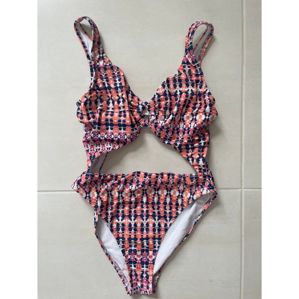 Jessica Simpson Laguna Beach One Piece Swimsuit Women S Cutout Geometric Swim